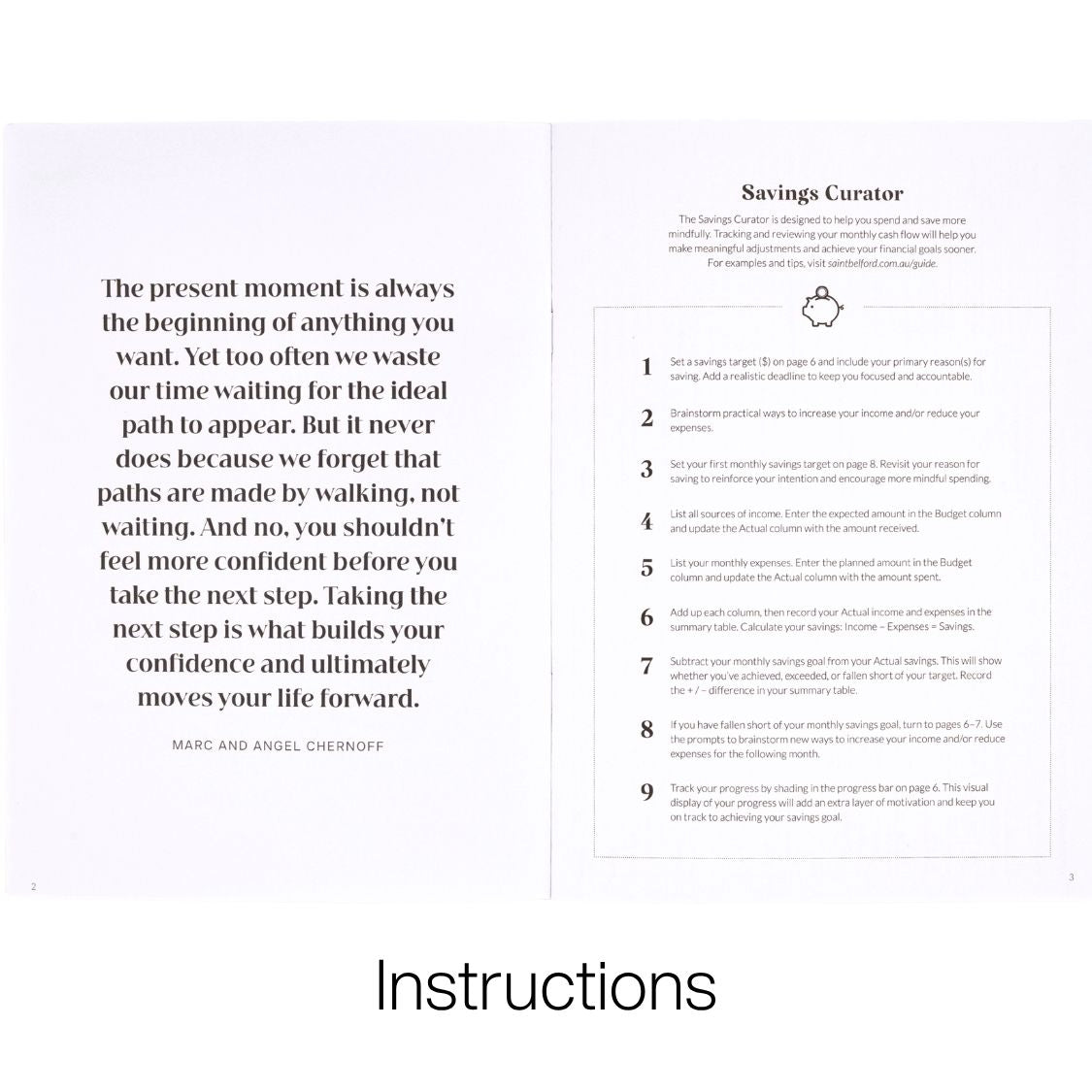 savings curator booklet